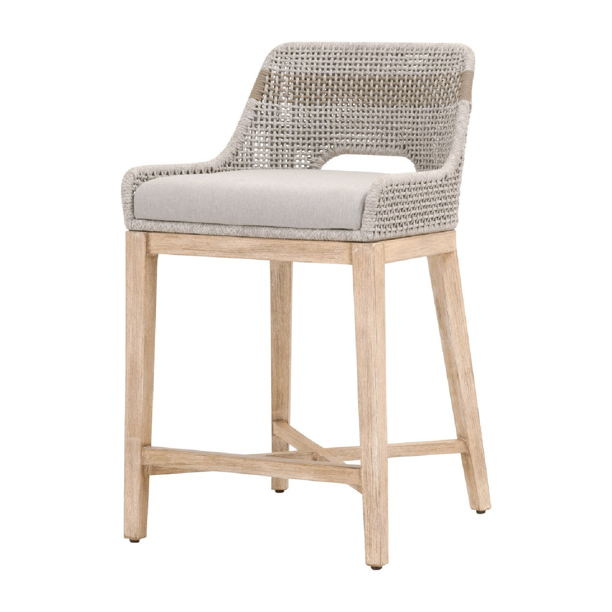 Modern European furniture - Taupe Stripe Rope Counter Stool - www.oroa.com | Oroa.com