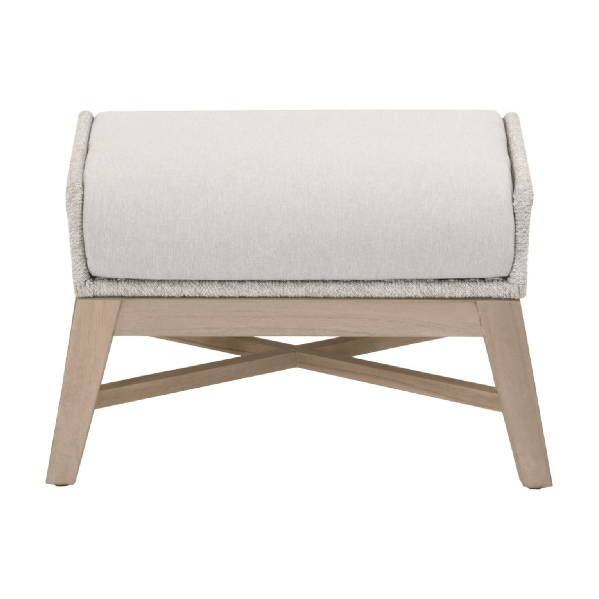 Modern European furniture - Taupe Rope Outdoor Footstool - www.oroa.com | Oroa.com