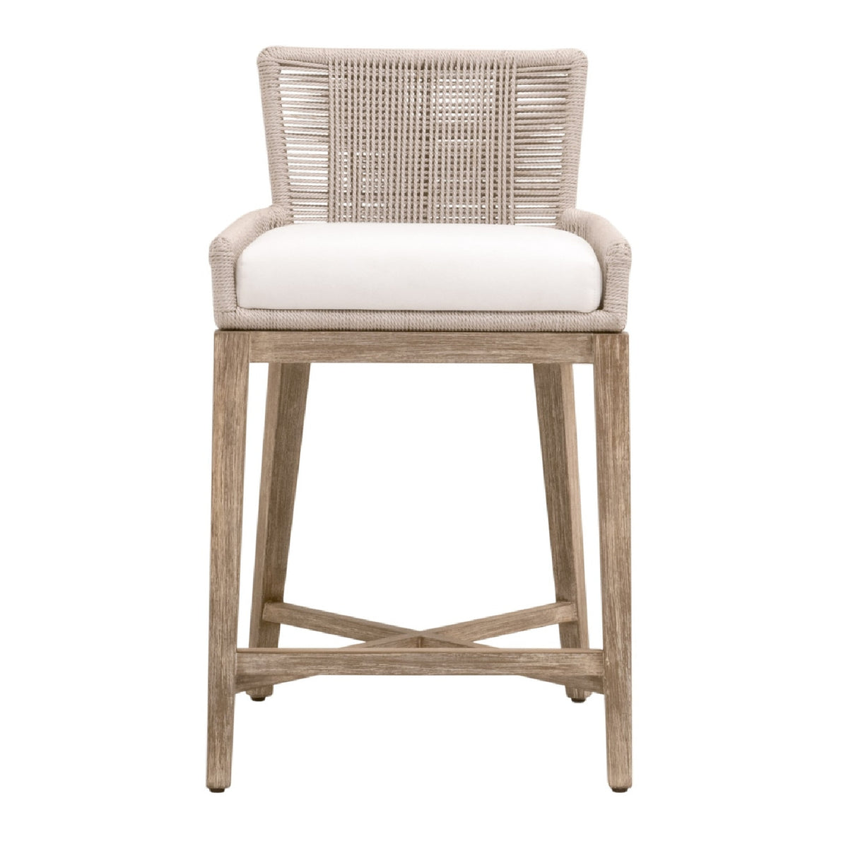 Modern European furniture - Beige Twist Rope Counter Stool - www.oroa.com | Oroa.com