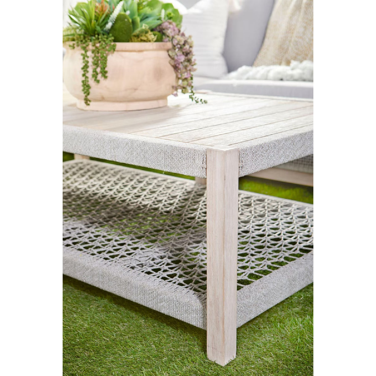 Slatted Teak Outdoor Coffee Table | Oroa.com