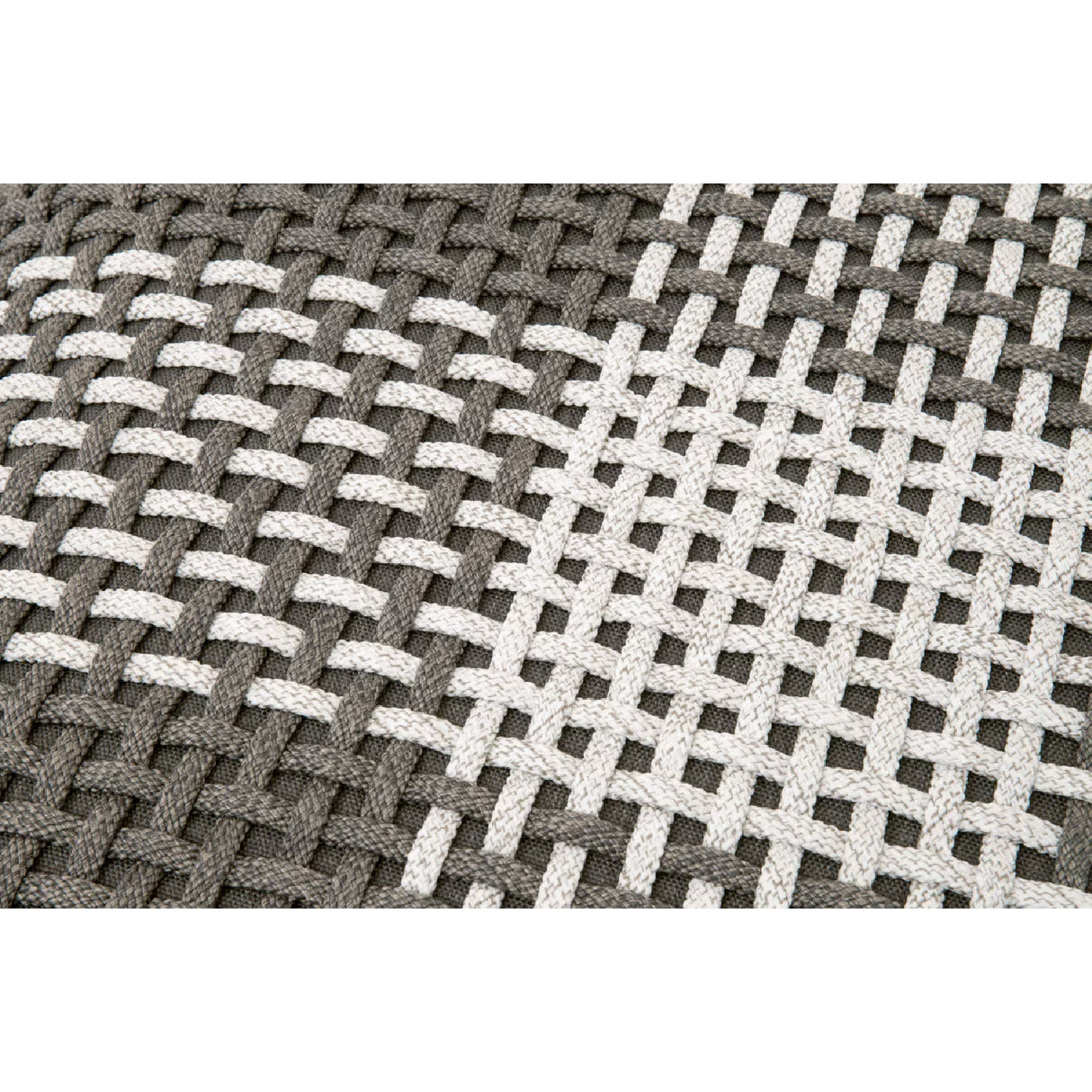 Modern European furniture - Woven Flat Rope Indoor/Outdoor Ottoman - www.oroa.com | Oroa.com