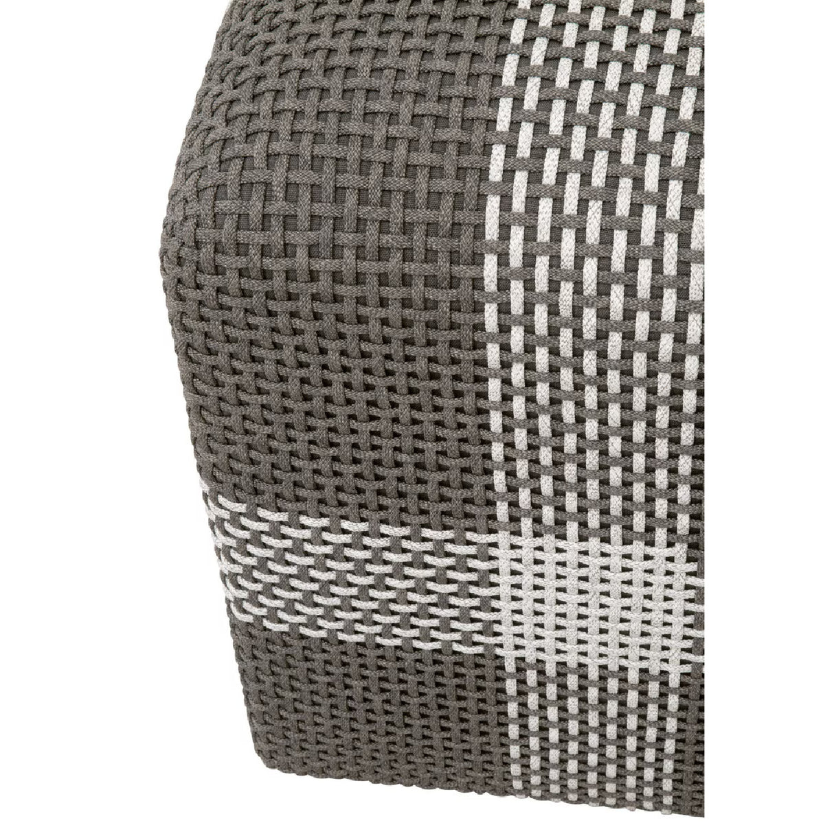 Modern European furniture - Woven Flat Rope Indoor/Outdoor Ottoman - www.oroa.com | Oroa.com