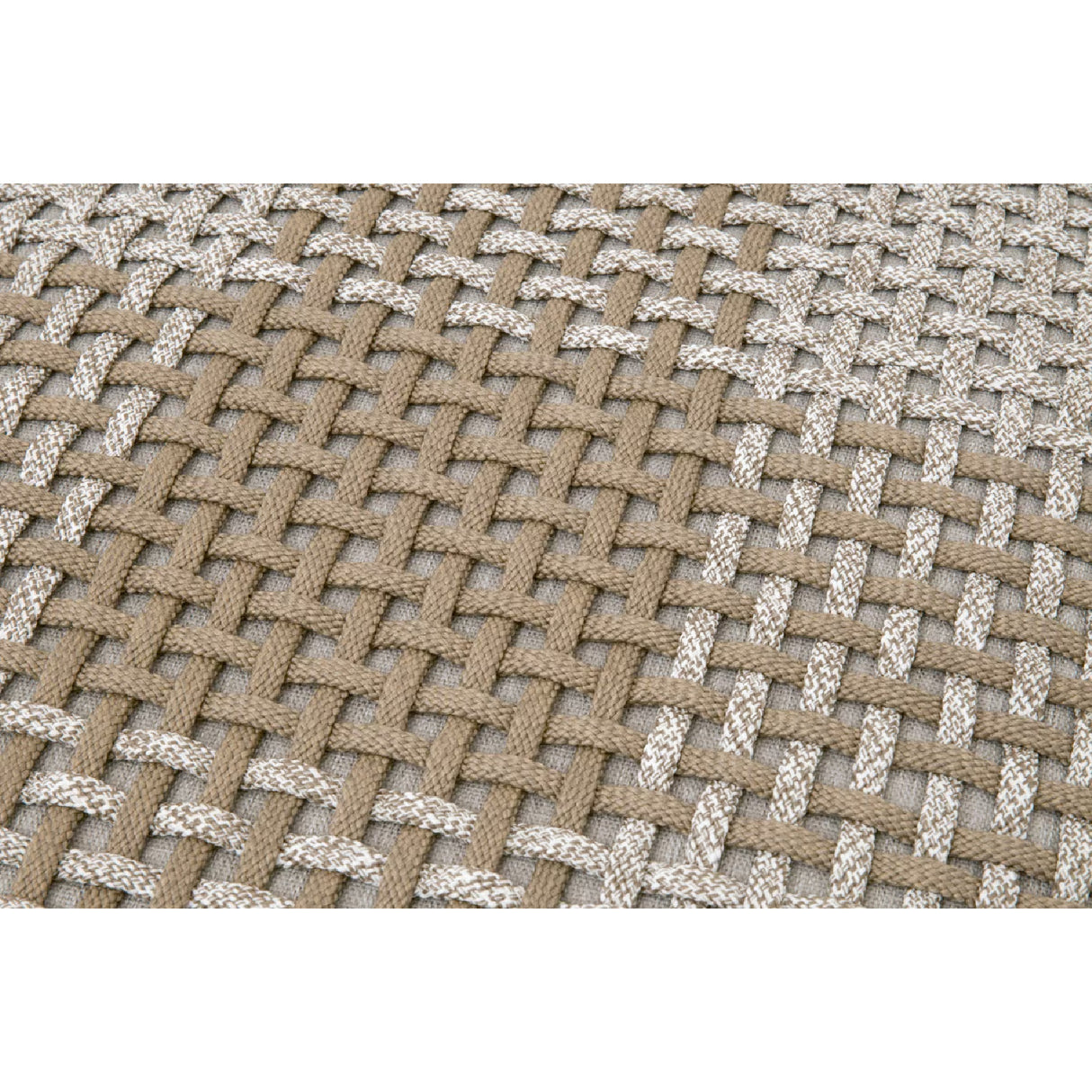 Modern European furniture - Woven Flat Rope Indoor/Outdoor Ottoman - www.oroa.com | Oroa.com