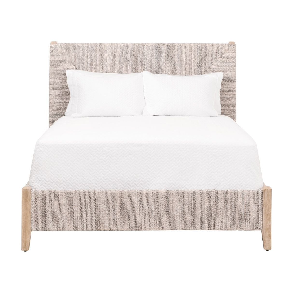 Whitewashed Abaca Rope Bed | Oroa.com