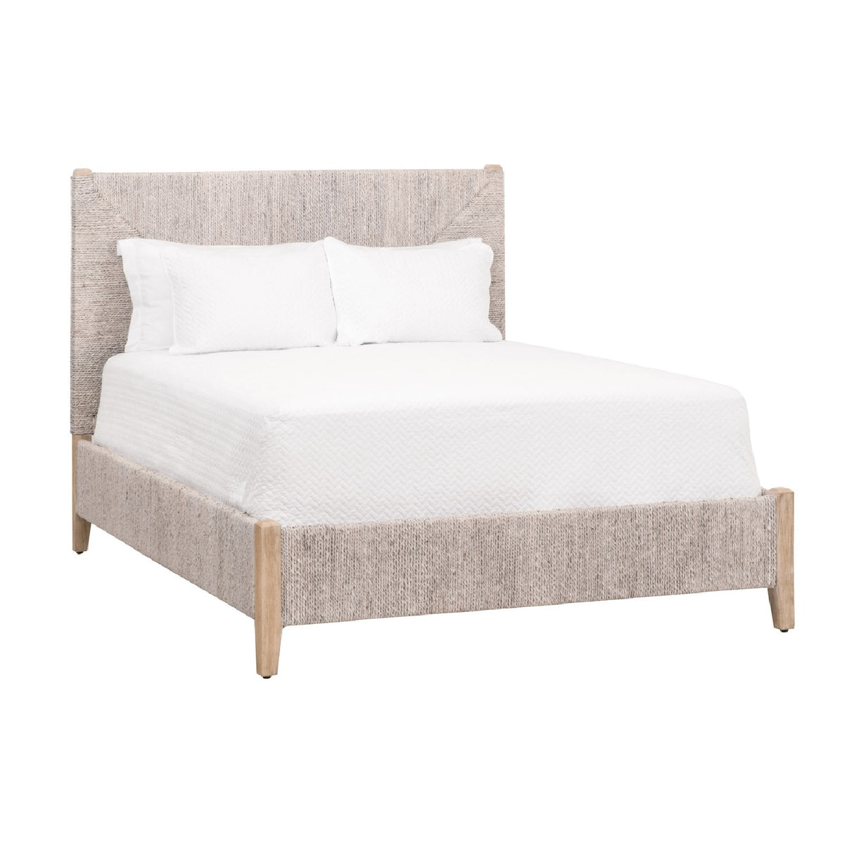 Whitewashed Abaca Rope Bed | Oroa.com