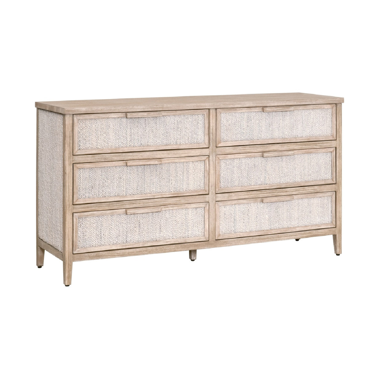 Modern European furniture - Gray Mahogany 6-Drawer Double Dresser - www.oroa.com | Oroa.com