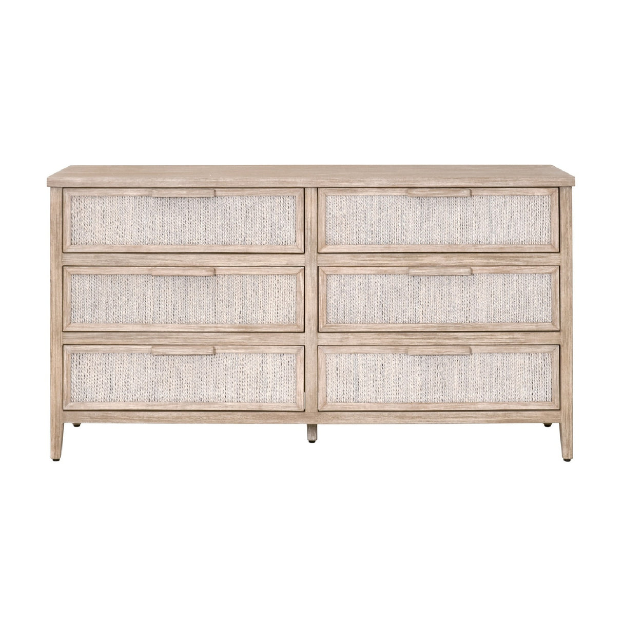 Modern European furniture - Gray Mahogany 6-Drawer Double Dresser - www.oroa.com | Oroa.com