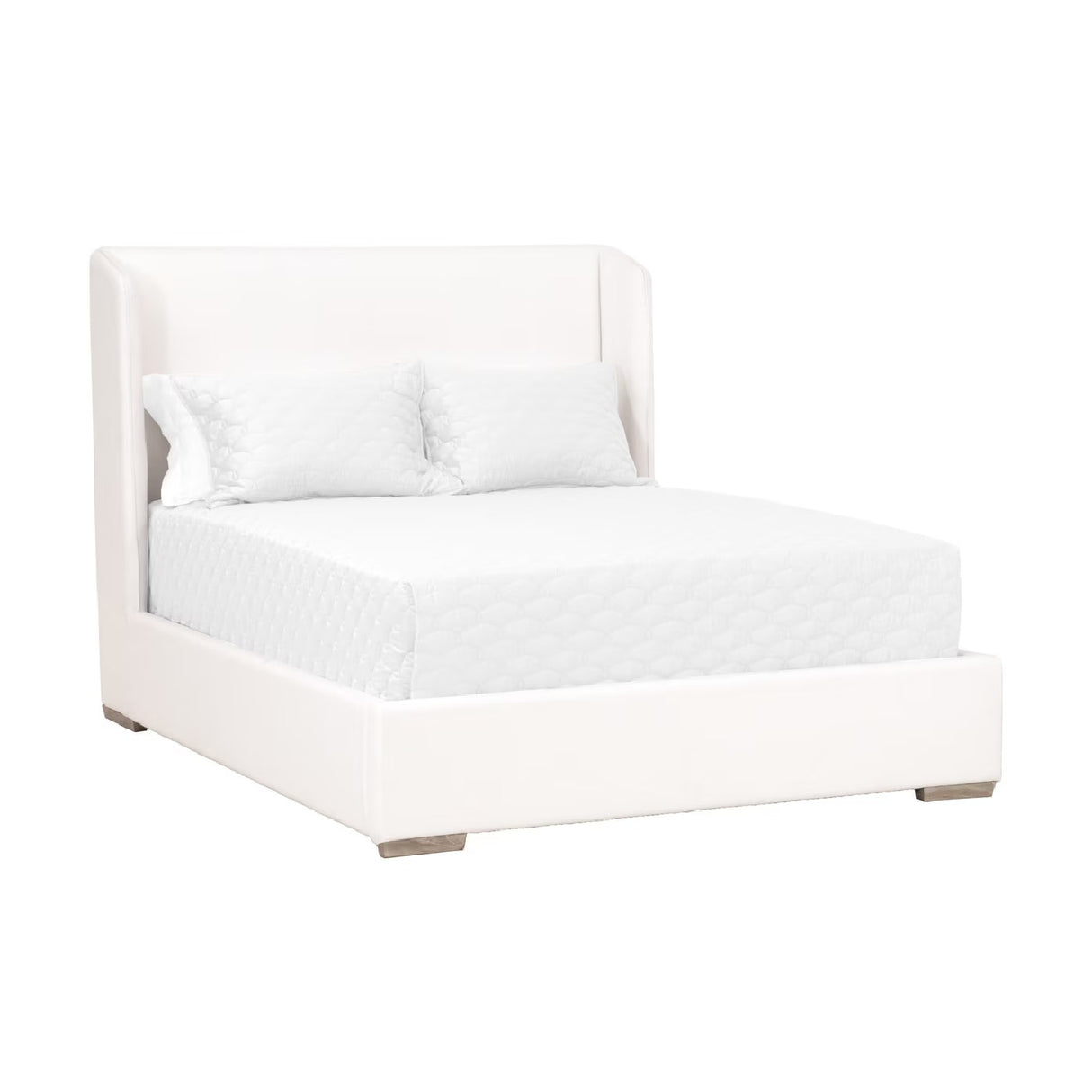 White Upholstered California King Bed | Oroa.com
