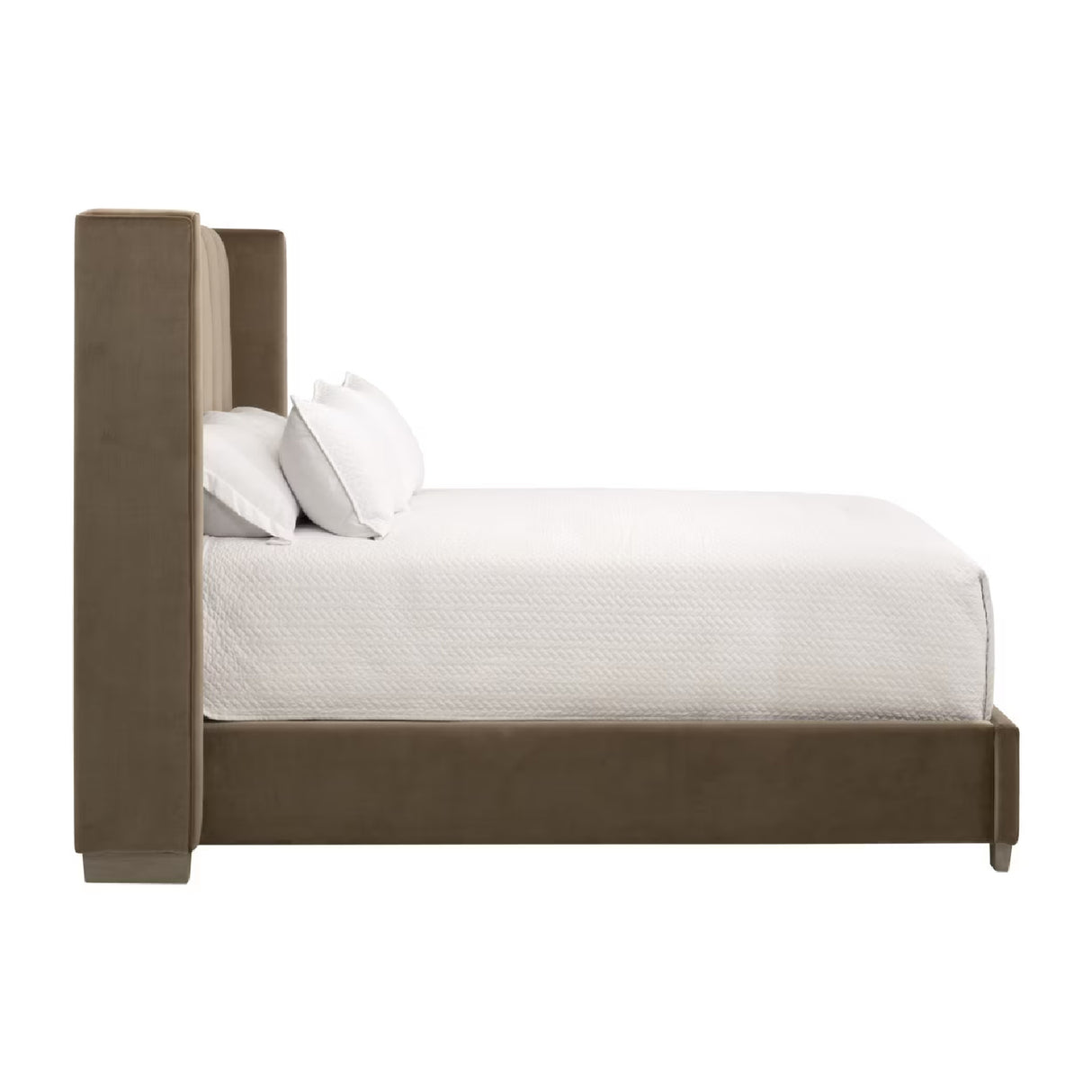 Modern European furniture - Velvet Channeled Queen Bed - www.oroa.com | Oroa.com