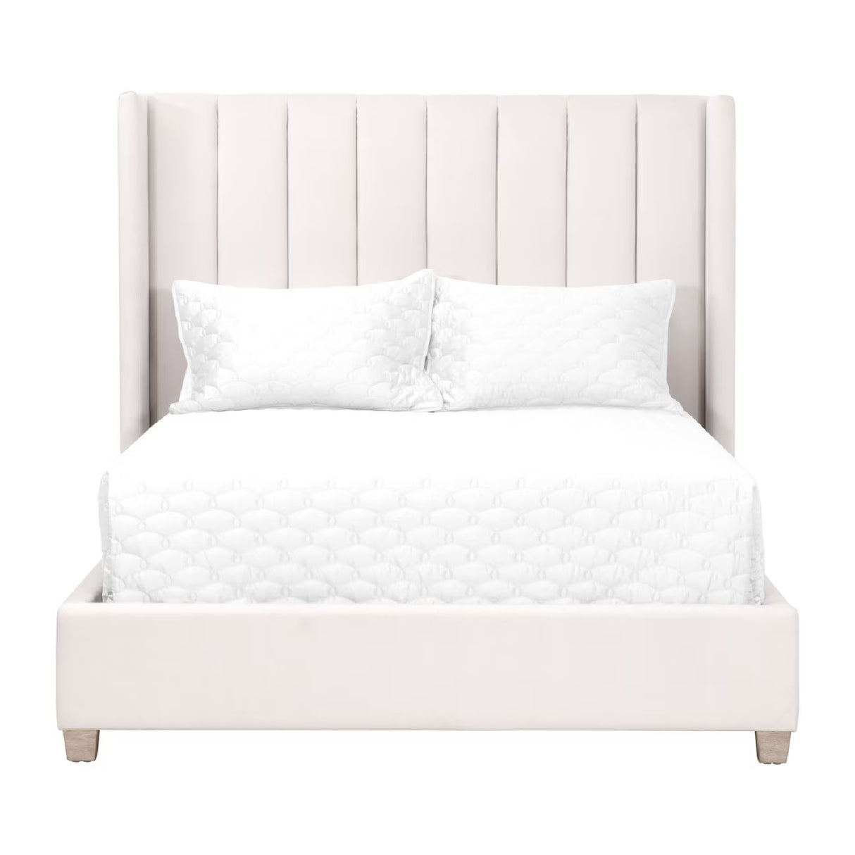 Modern European furniture - Velvet Channeled Queen Bed - www.oroa.com | Oroa.com