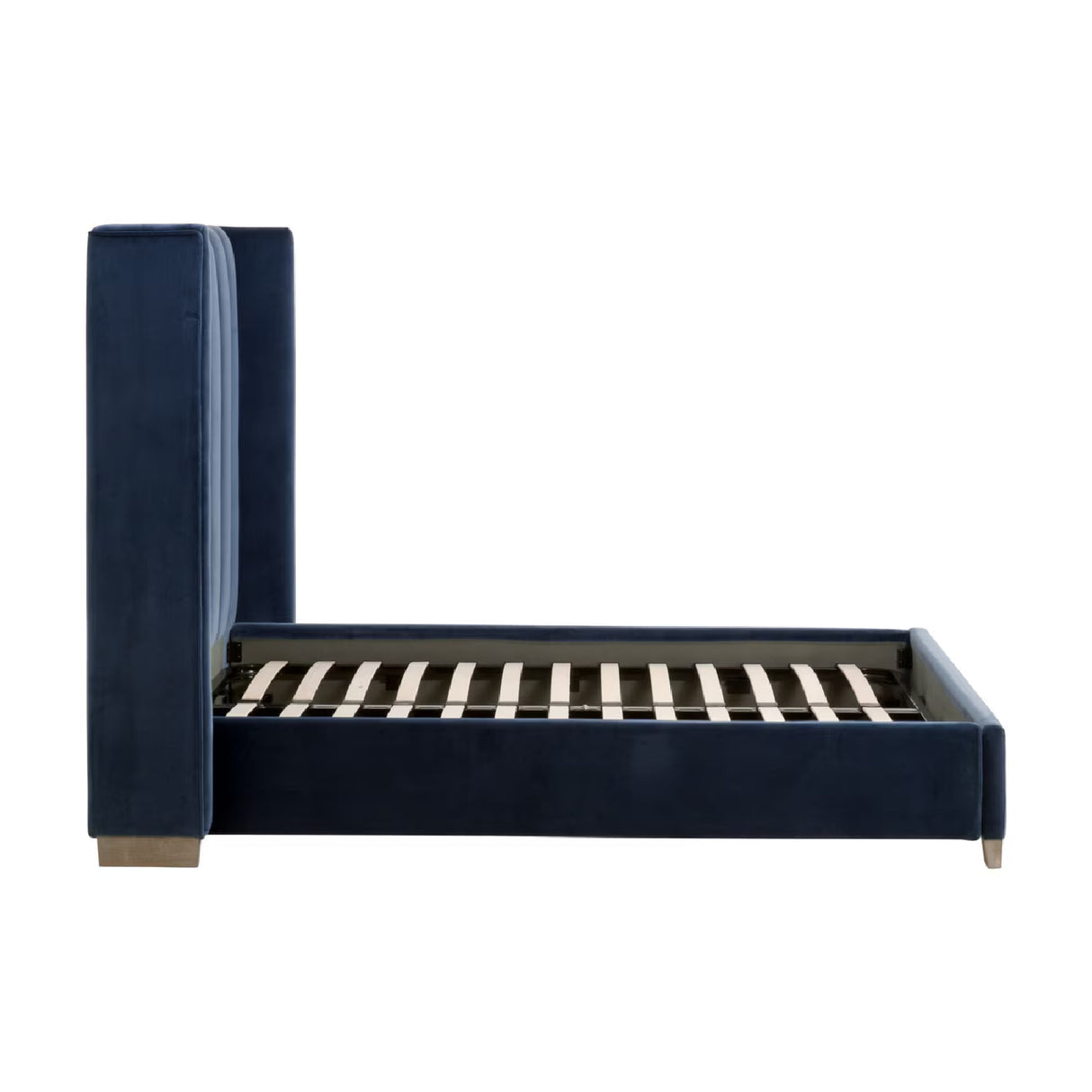 Modern European furniture - Velvet Channeled Queen Bed - www.oroa.com | Oroa.com