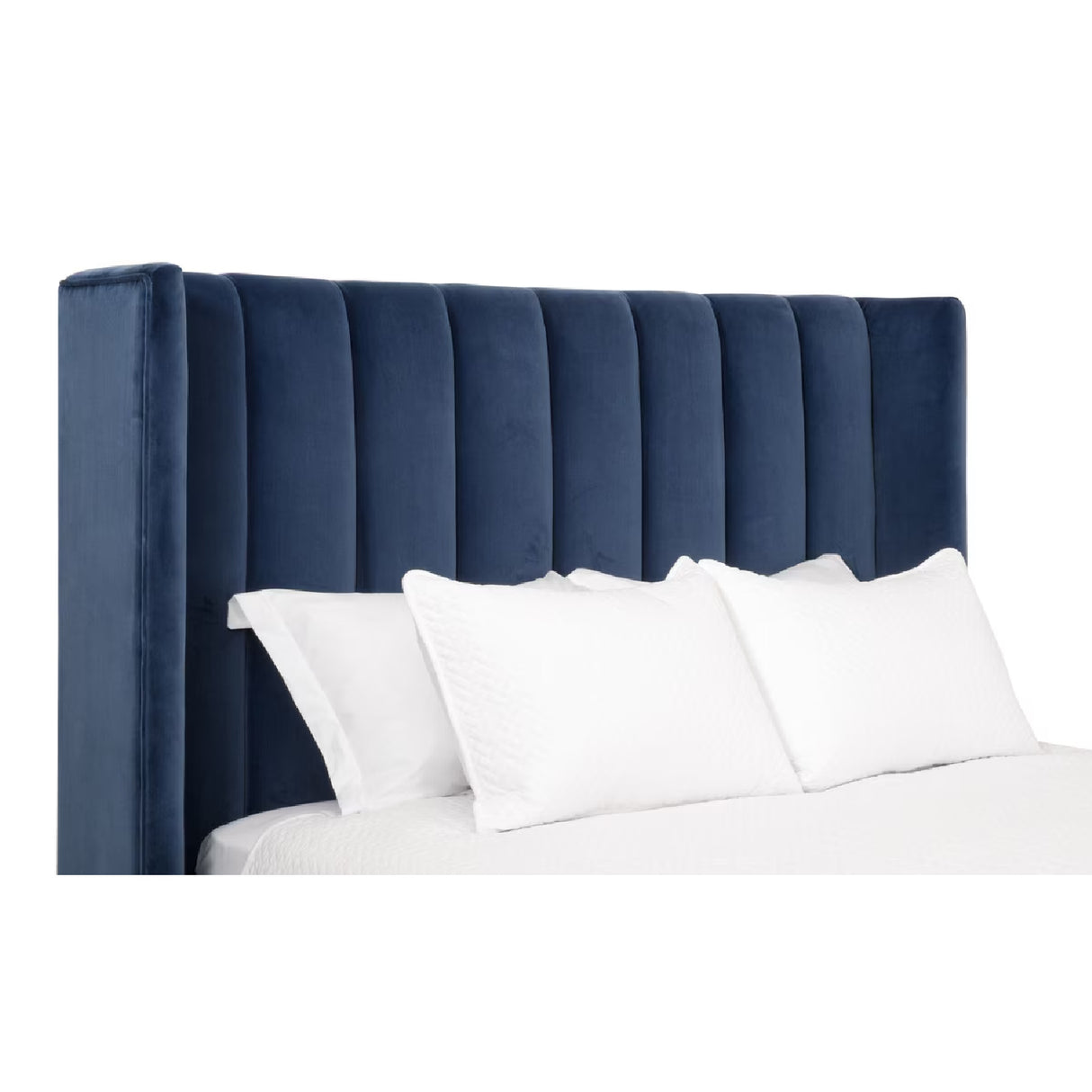 Modern European furniture - Velvet Channeled Queen Bed - www.oroa.com | Oroa.com