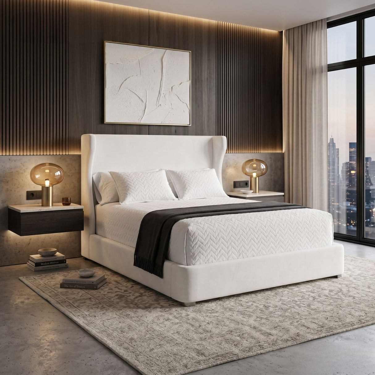 White Upholstered Bed | Oroa.com