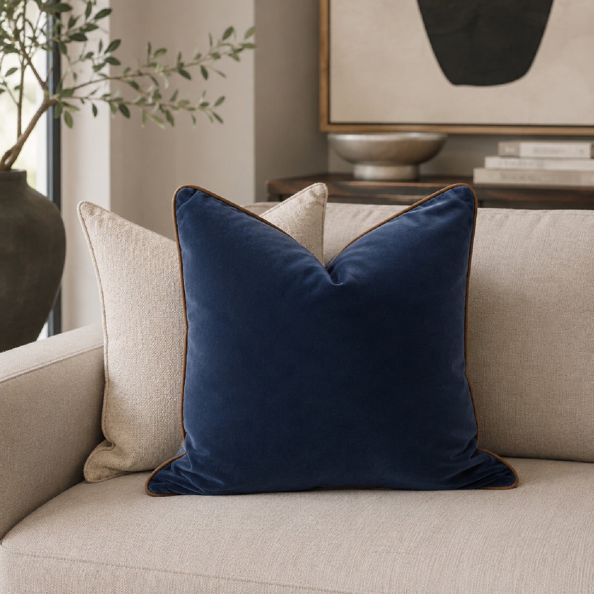 Piped Square Pillows (2) | Oroa.com