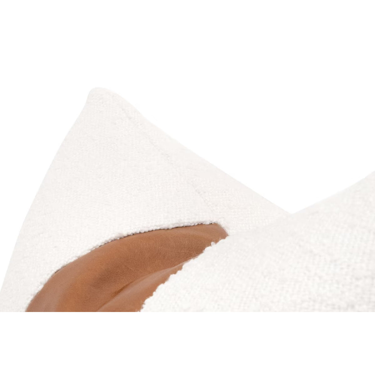 White Boucle Leather Pillows (2) | Oroa.com