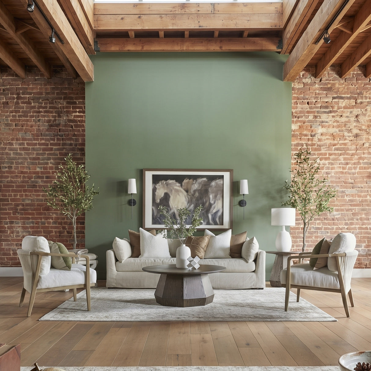 Oak Framed White Cushion Club Chair | Oroa.com