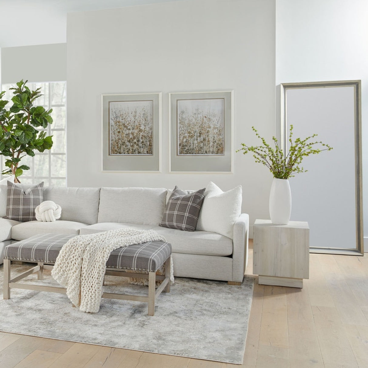 Two-Toned Pine Mirror | Oroa.com