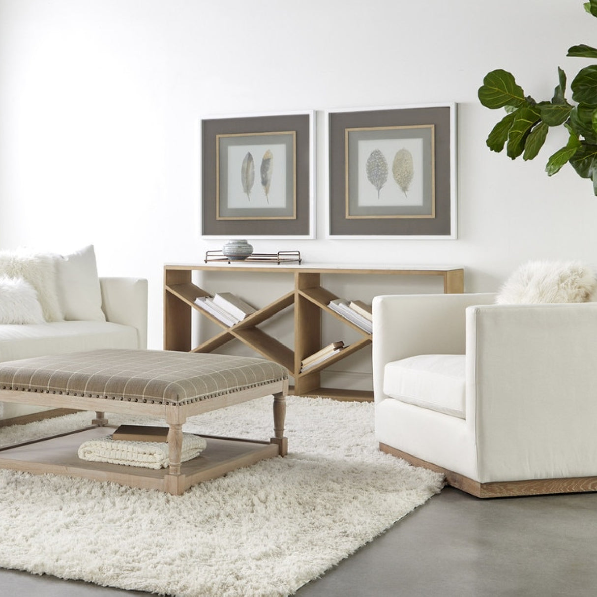 Crisscross Oak Console Table | Oroa.com