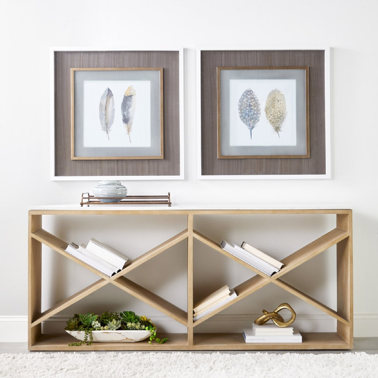 Crisscross Oak Console Table | Oroa.com