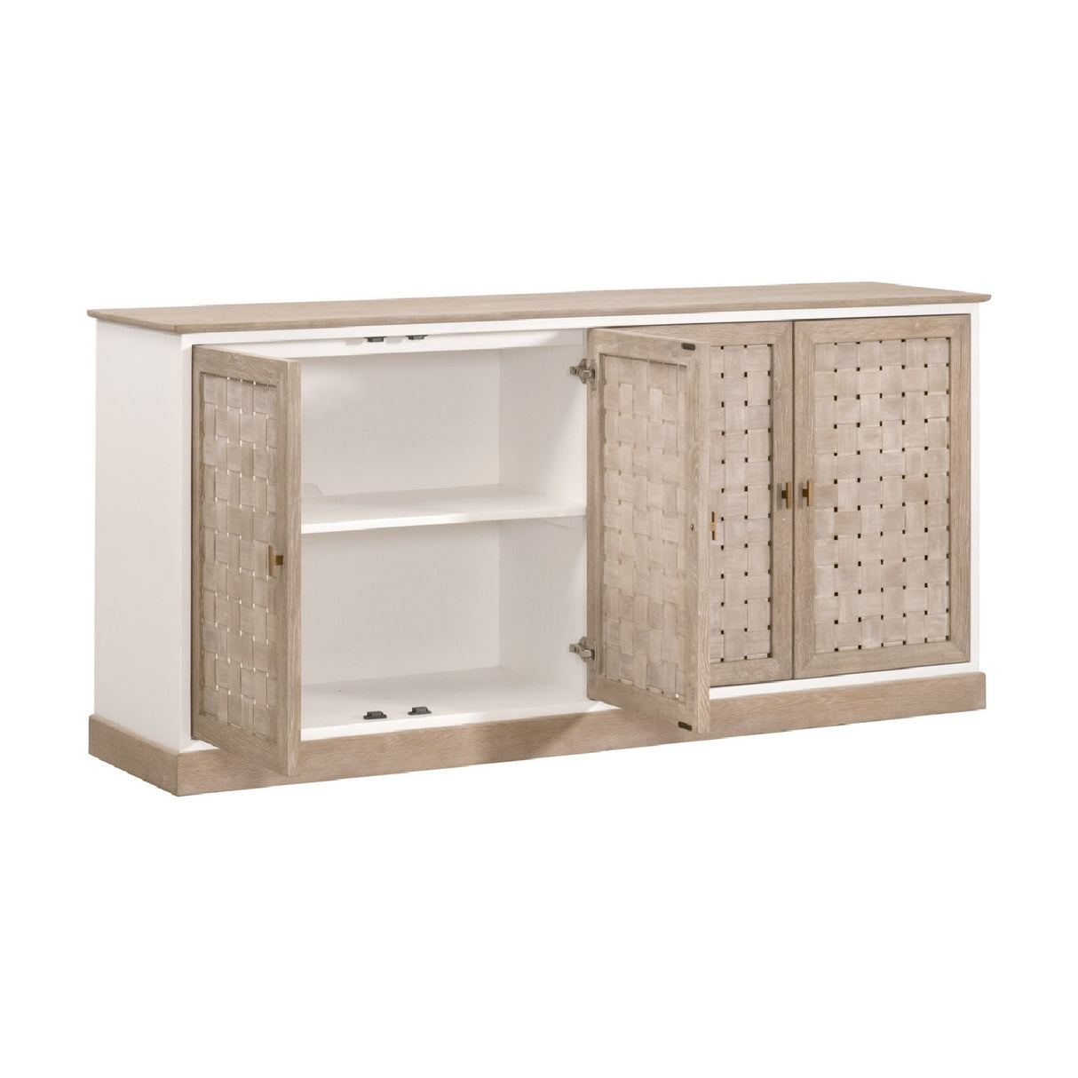 4-Door Woven Style Oak Sideboard | Oroa.com