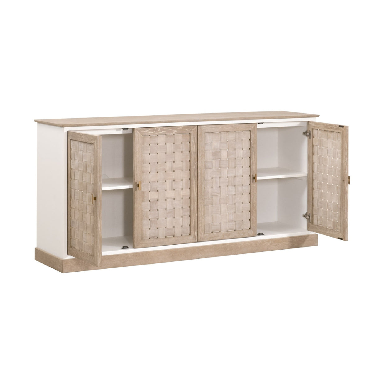 4-Door Woven Style Oak Sideboard | Oroa.com