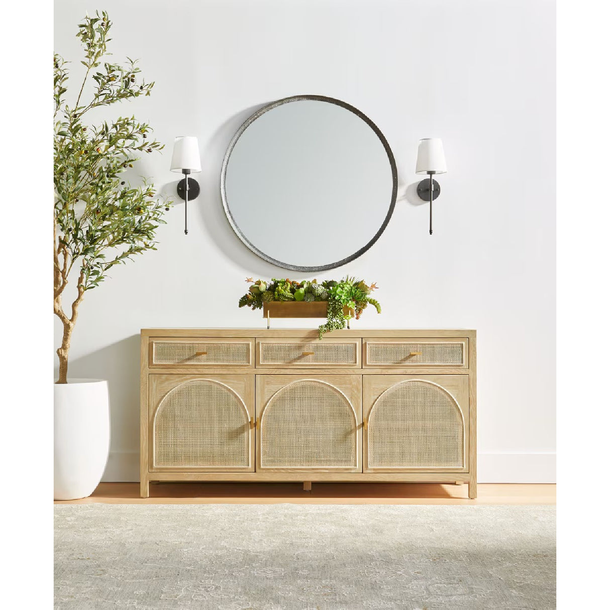 Smoked Gray Oak Media Sideboard | Oroa.com