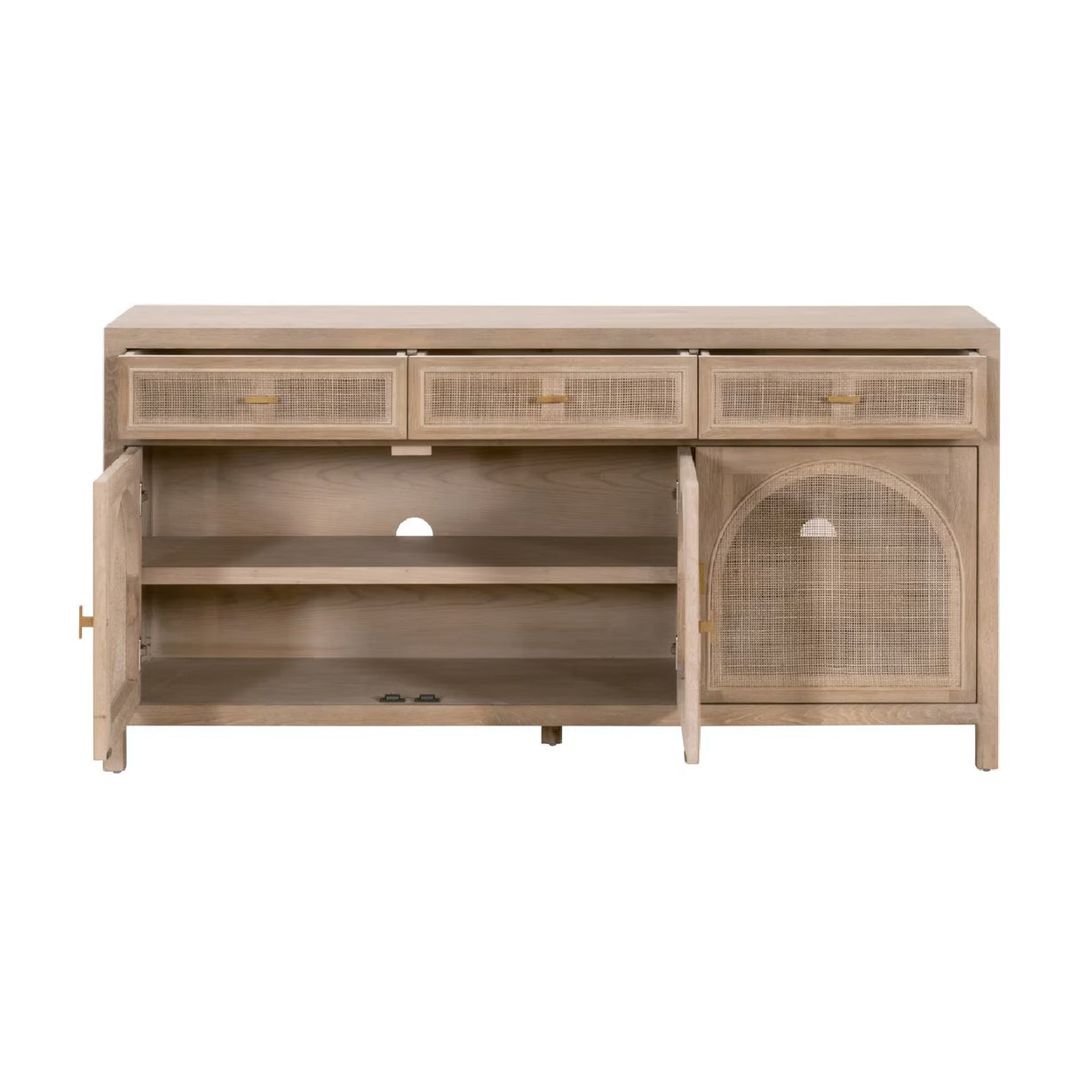 Smoked Gray Oak Media Sideboard | Oroa.com
