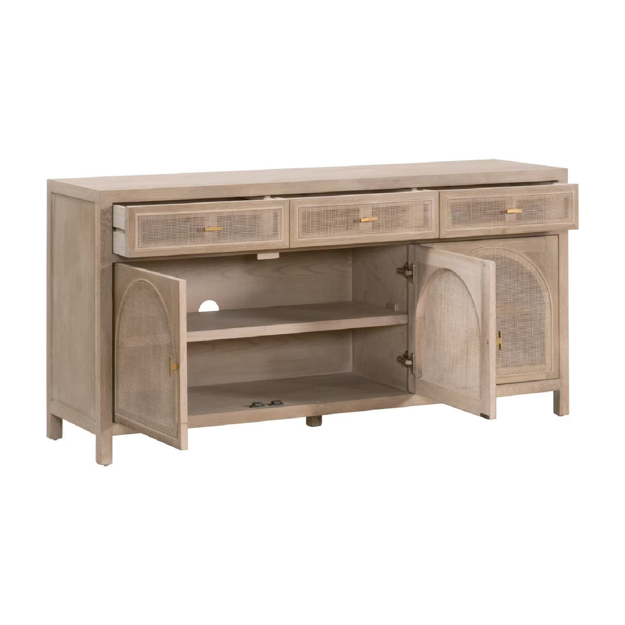 Smoked Gray Oak Media Sideboard | Oroa.com