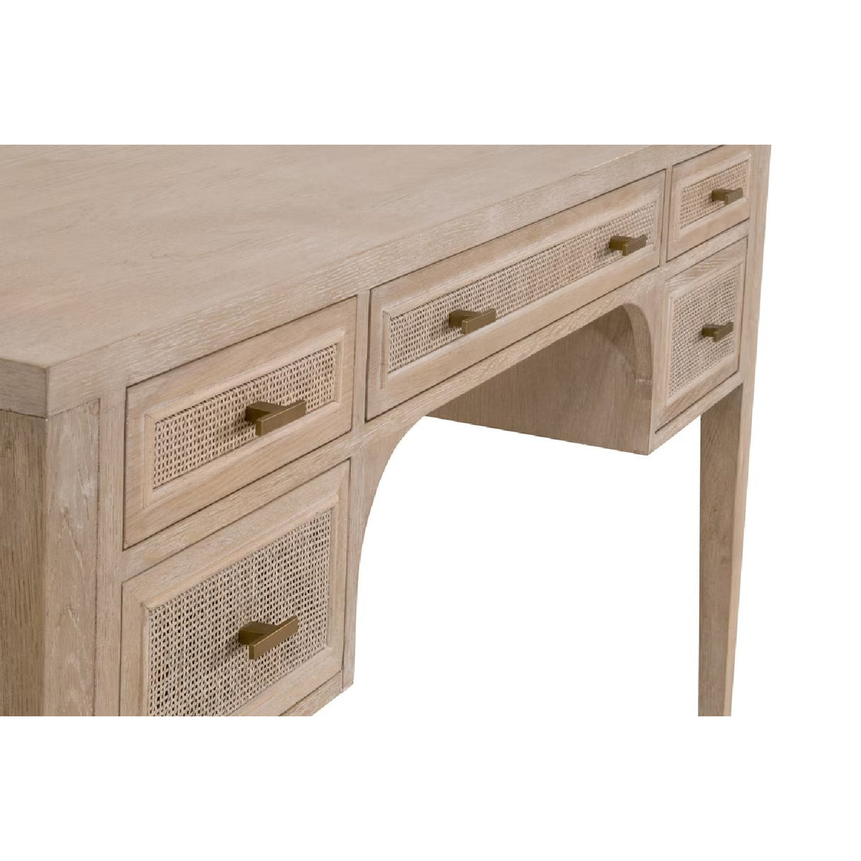 Gray Oak 5-Drawer Desk | Oroa.com