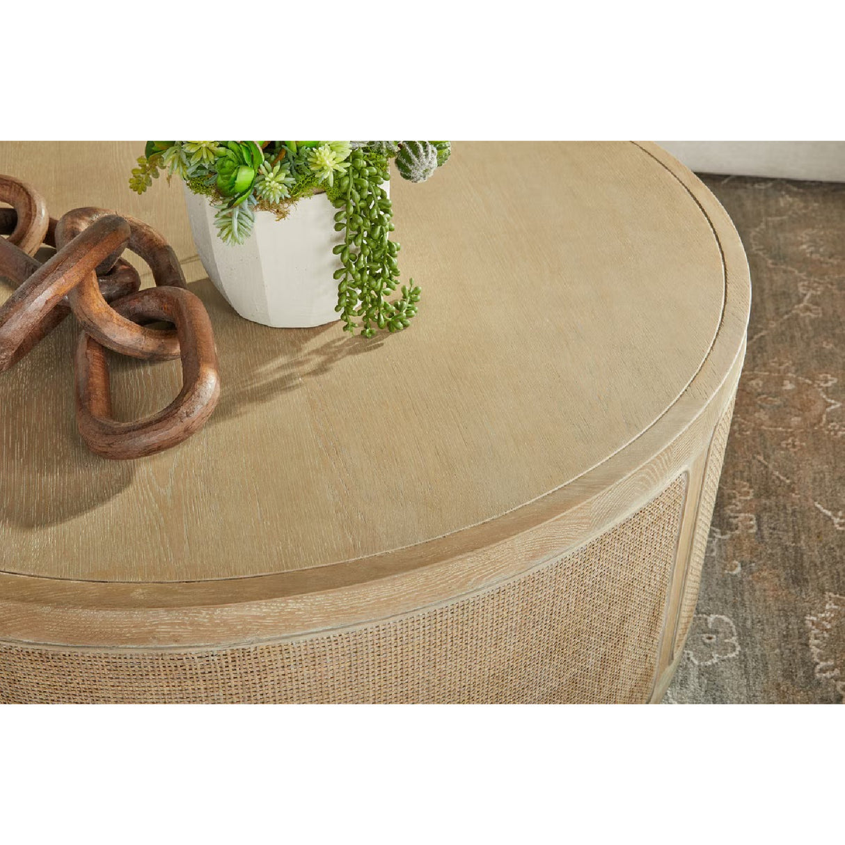 Gray Oak Round Coffee Table | Oroa.com