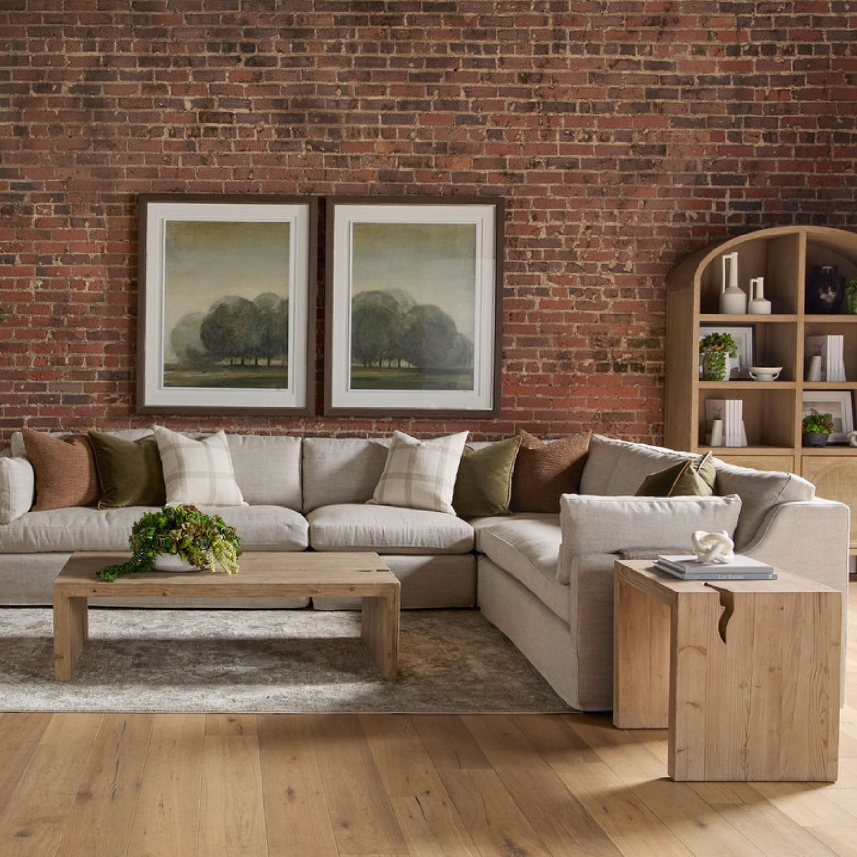 Natural Pine Wood Coffee Table | Oroa.com
