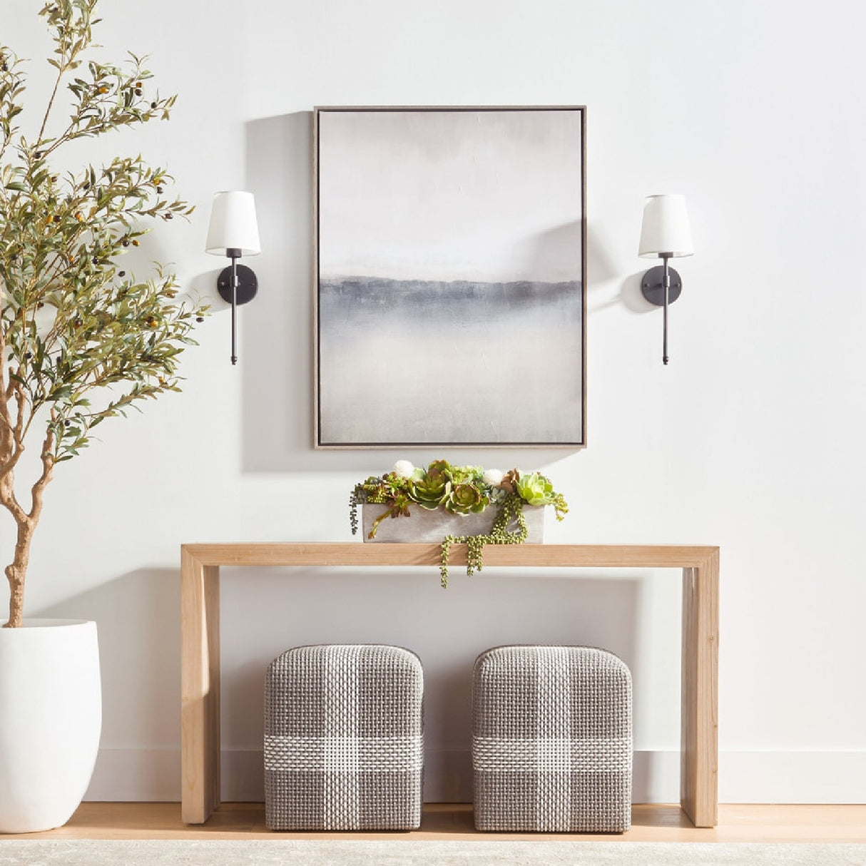 Natural Pine Wood Console Table | Oroa.com