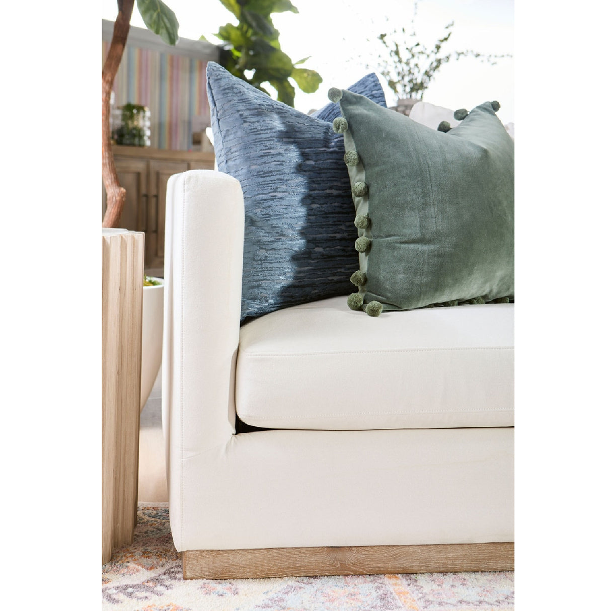 Fluted Pine End Table | Oroa.com