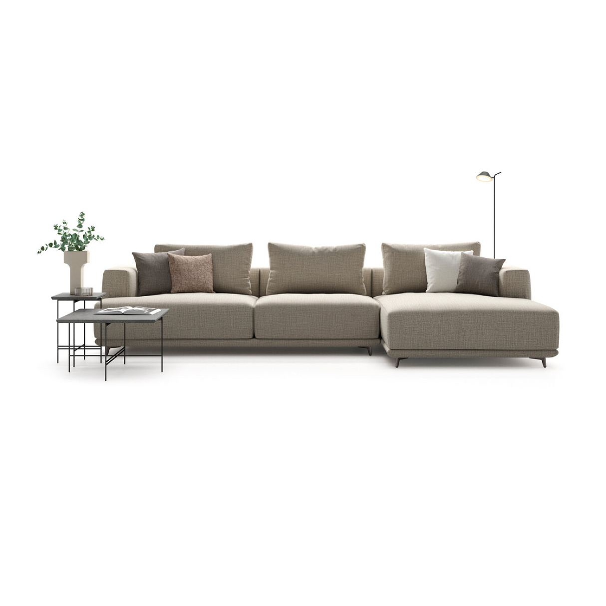 Metal Feet Upholstered Sofa | Oroa.com