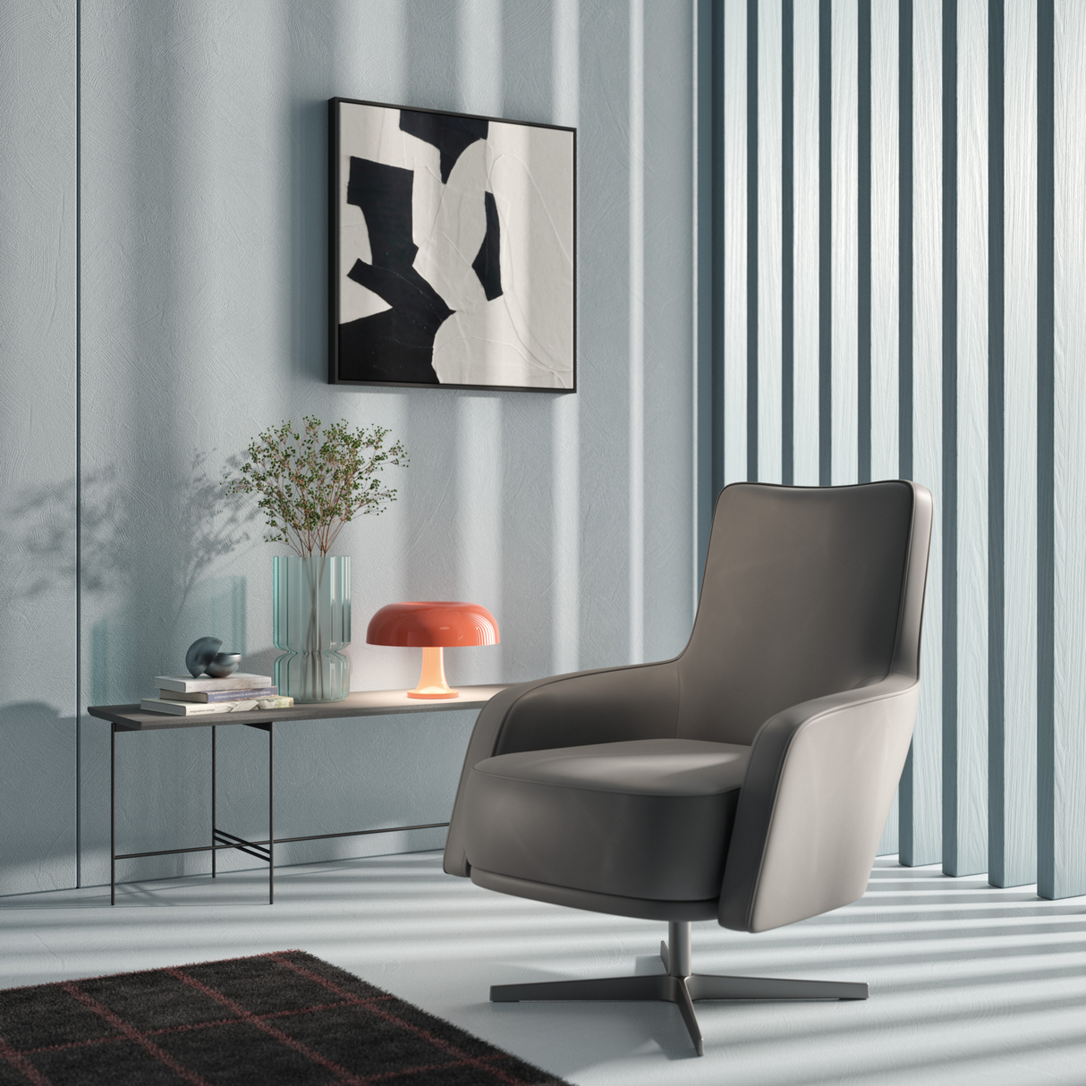 Upholstered Swivel Lounge Chair | Oroa.com