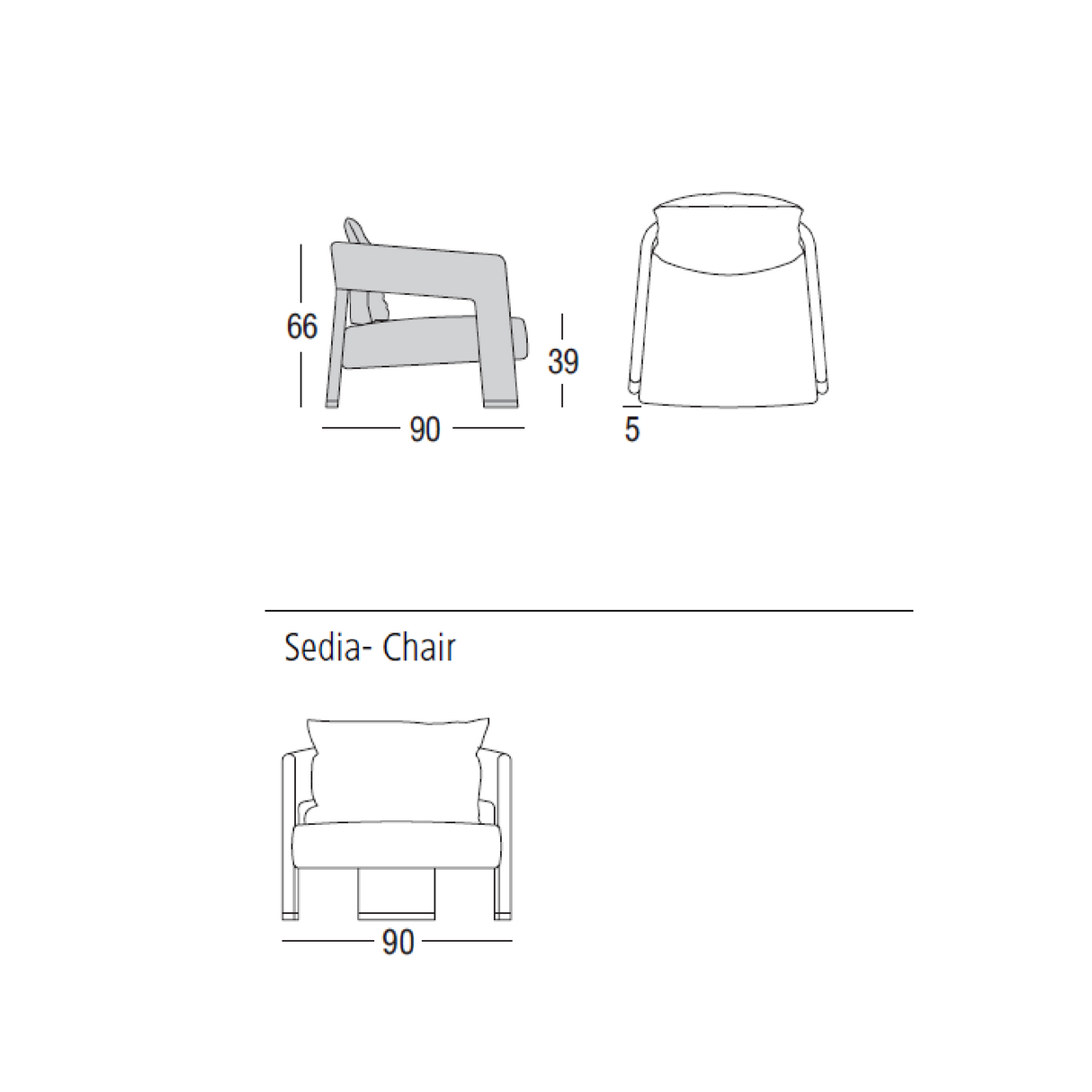Modern Cut-Out Lounge Chair | Oroa.com