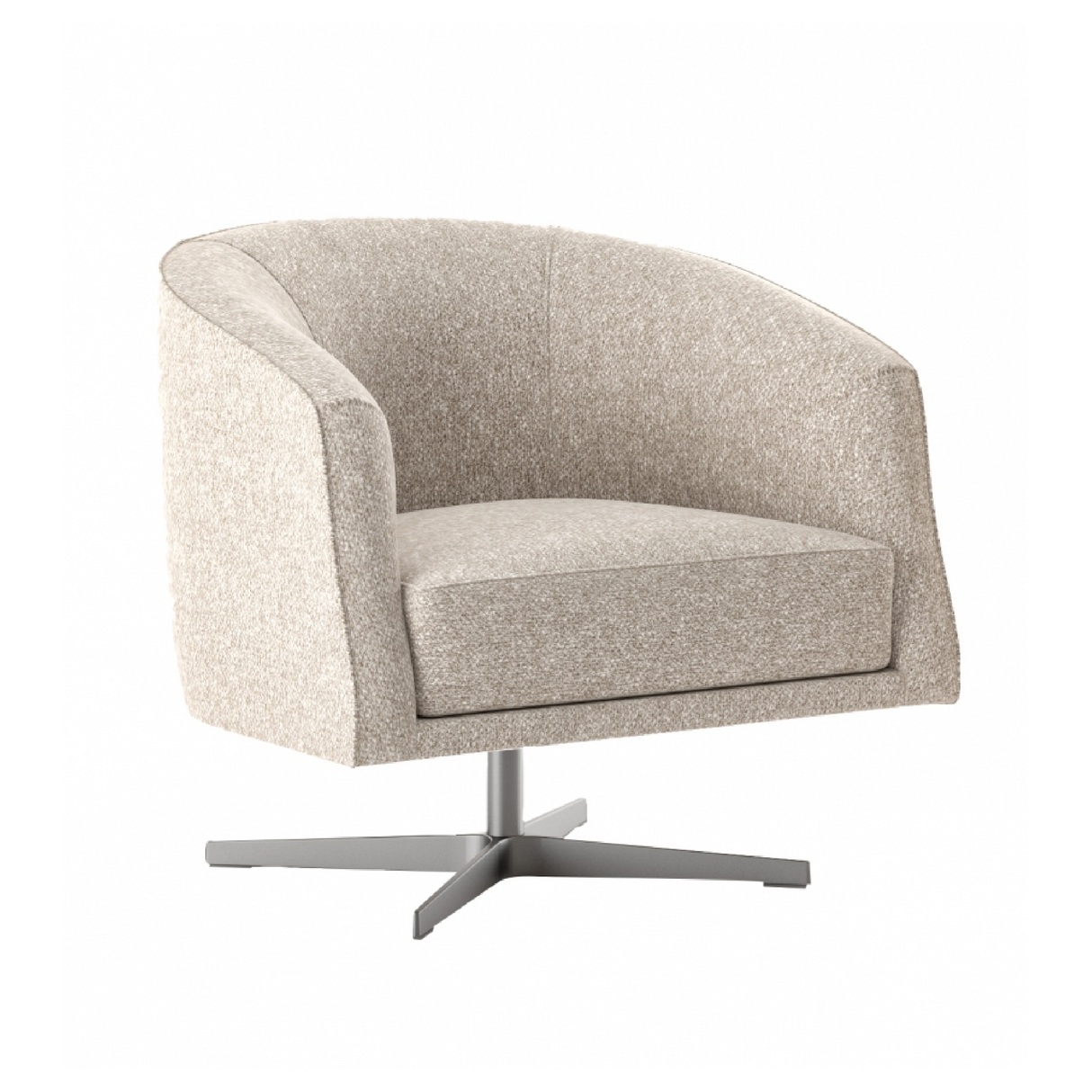 Curved Back Swivel Armchair | Oroa.com
