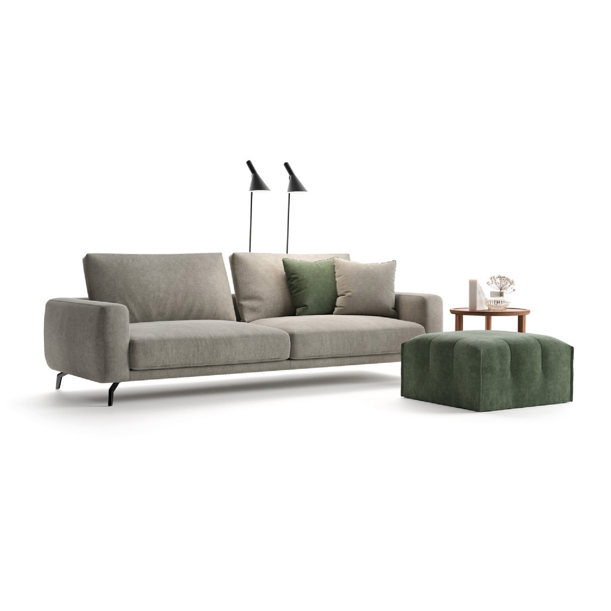 Wood Structure Upholstered Sofa | Oroa.com
