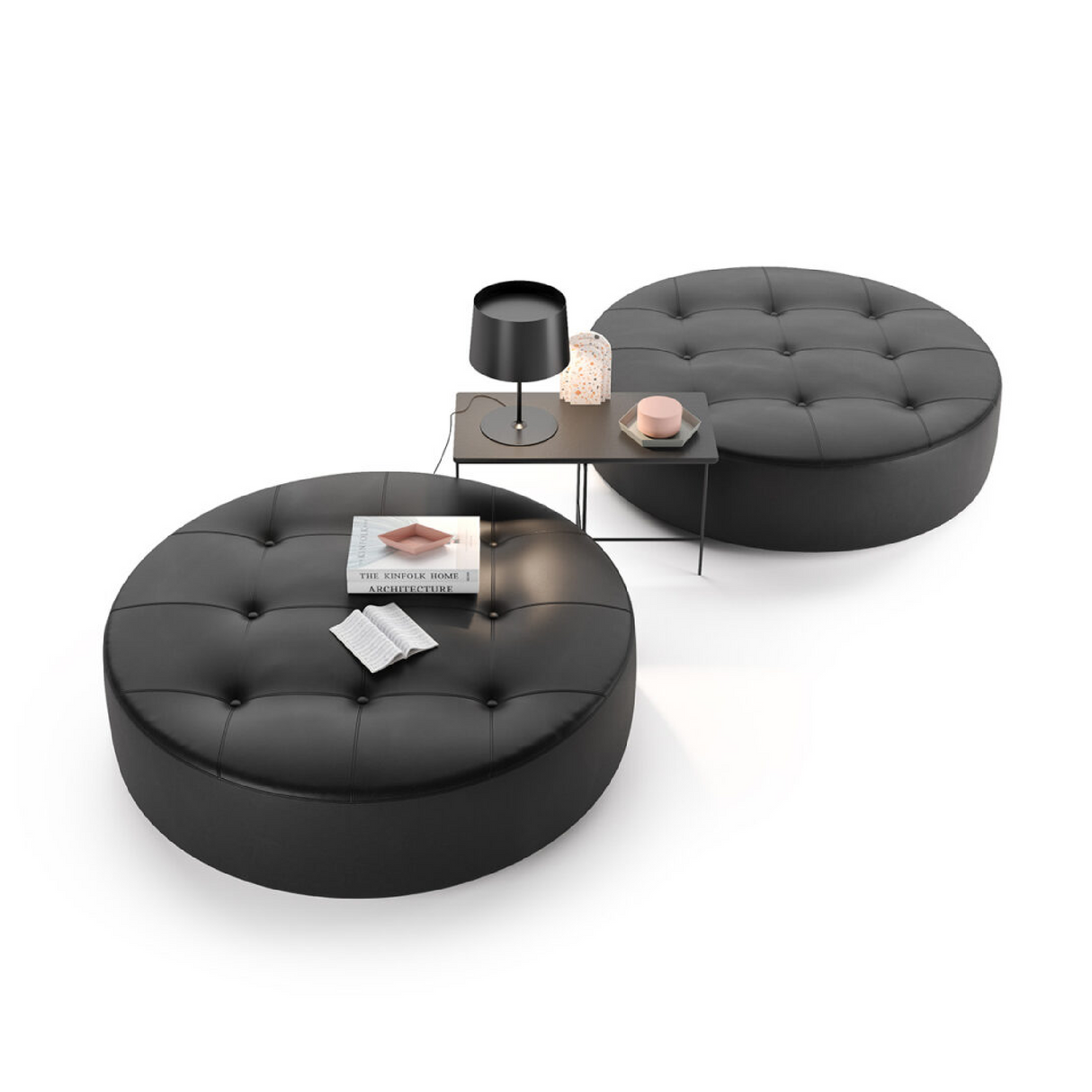 Tufted Round Ottoman | Oroa.com