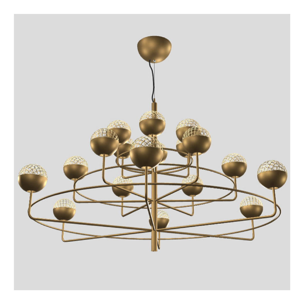 Round Metal Mesh Chandelier | Oroa.com