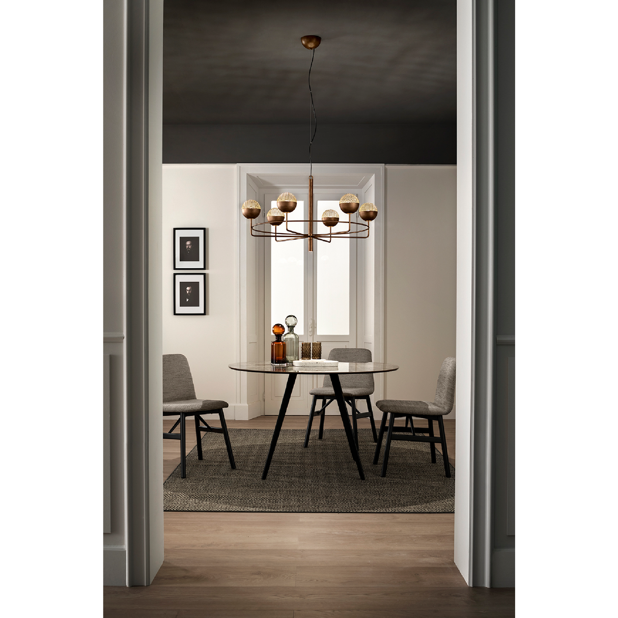 Round Metal Mesh Chandelier | Oroa.com