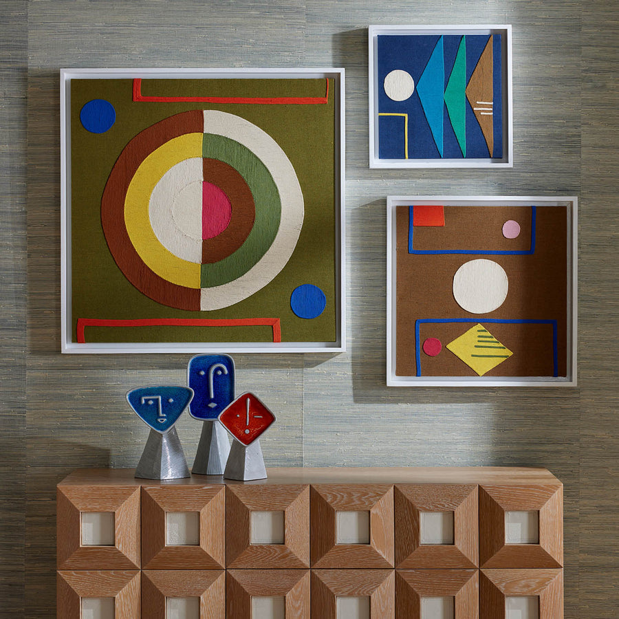 Shapes Embroidered Cord Art | Oroa.com