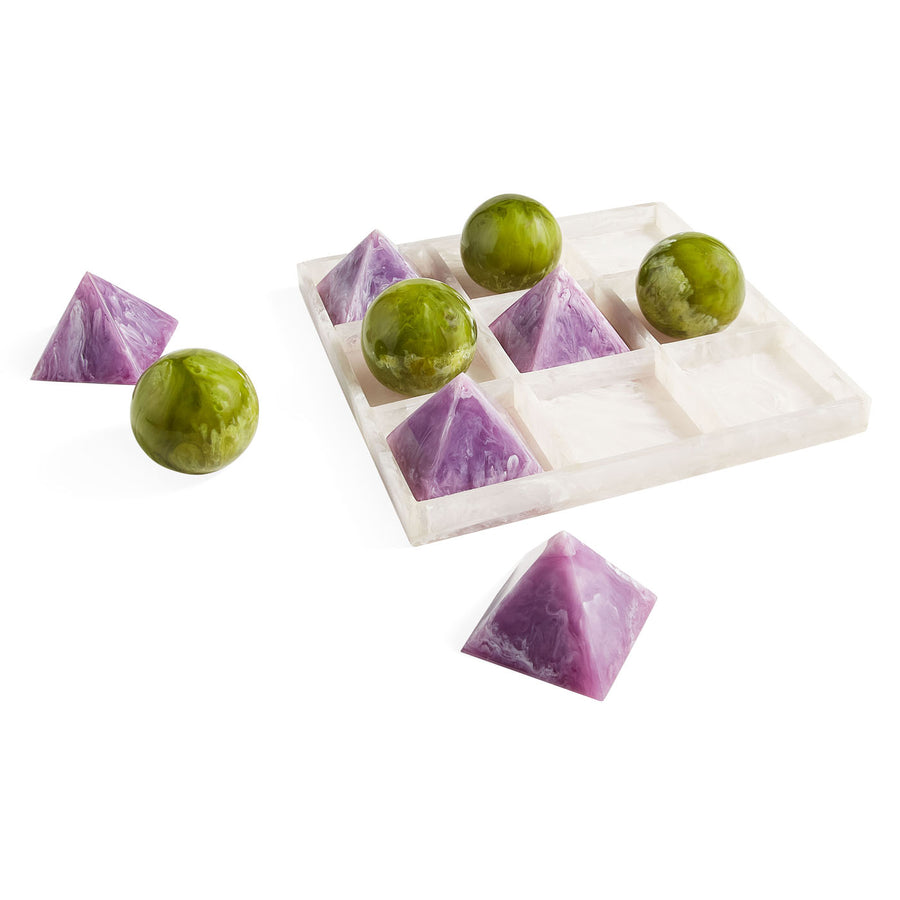 Marbleized Tic-Tac-Toe Set | Oroa.com