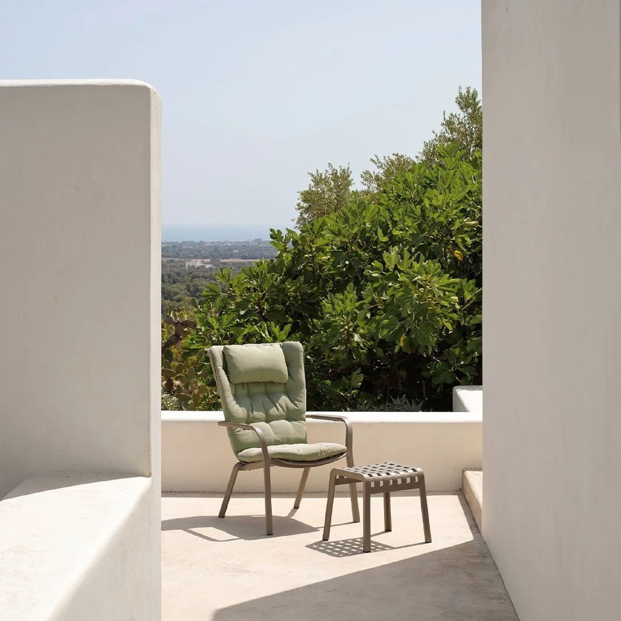 Square Perforated Outdoor Footstool | Oroa.com