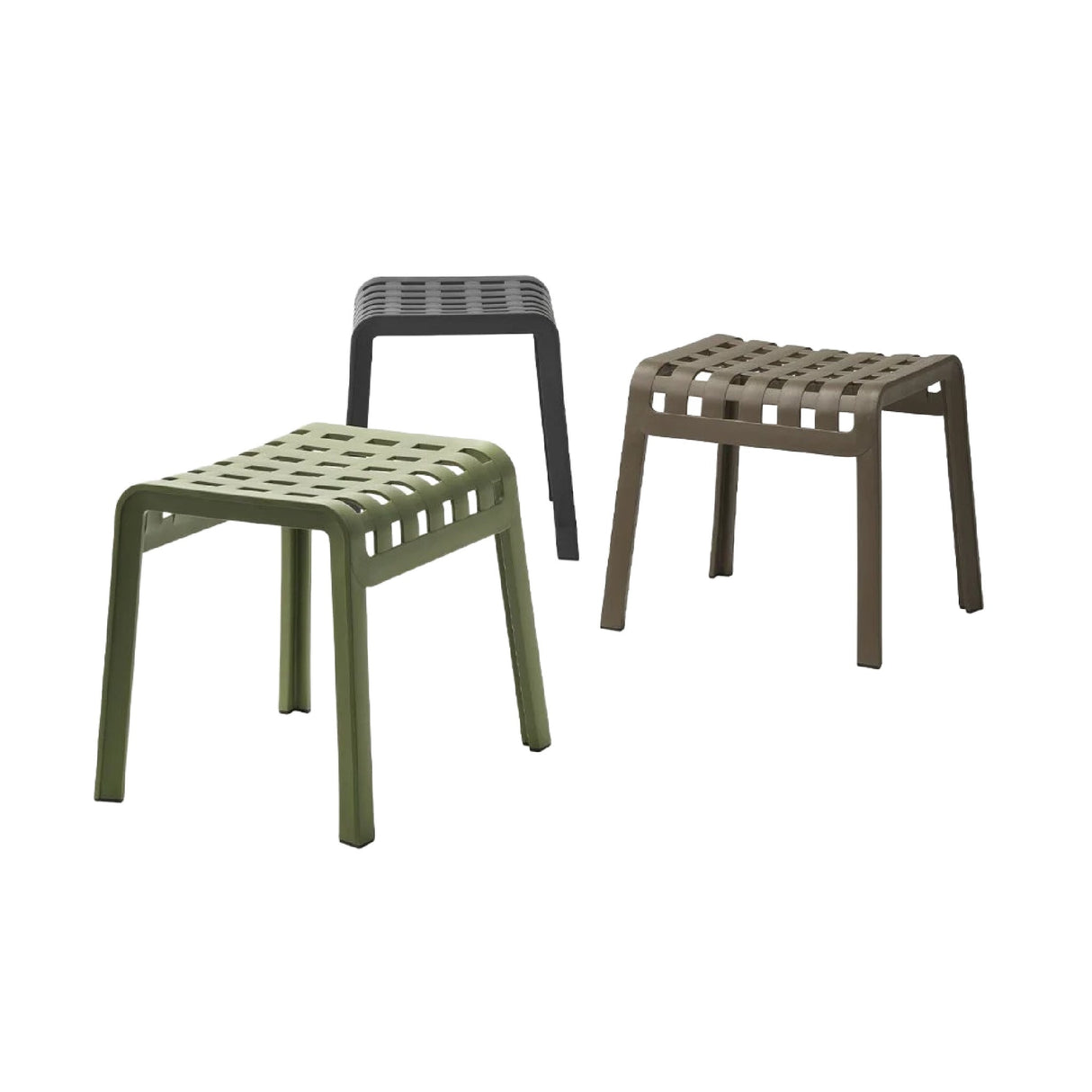 Square Perforated Outdoor Footstool | Oroa.com
