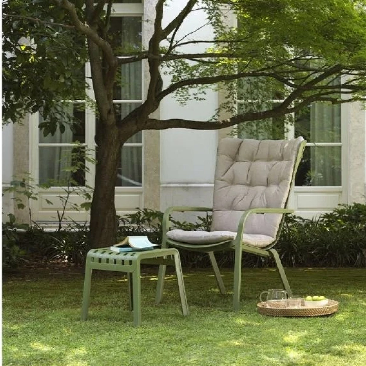 Square Perforated Outdoor Footstool | Oroa.com