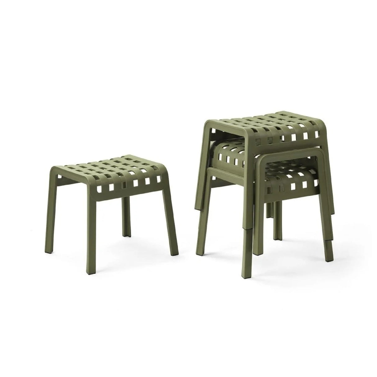 Square Perforated Outdoor Footstool | Oroa.com