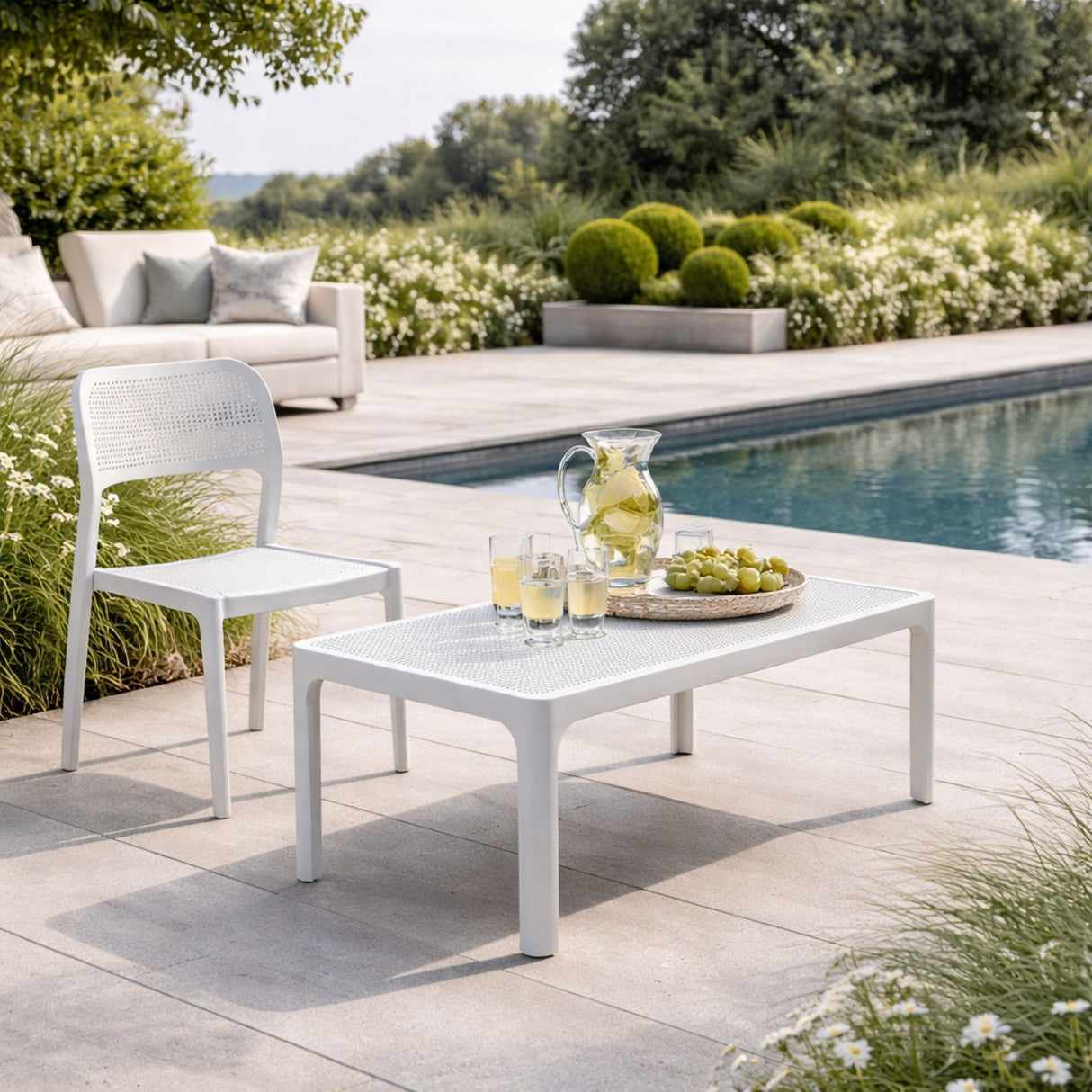 Outdoor Perforated Rectangular Coffee Table | Oroa.com