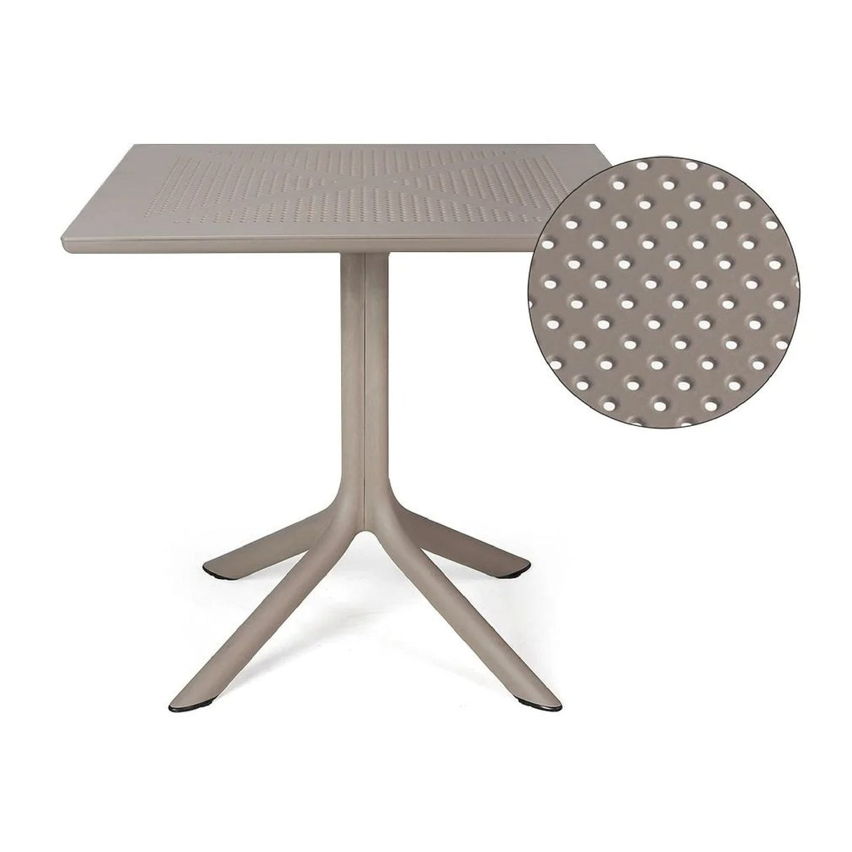 Perforated Square 4-Spoke Outdoor Dining Table | Oroa.com