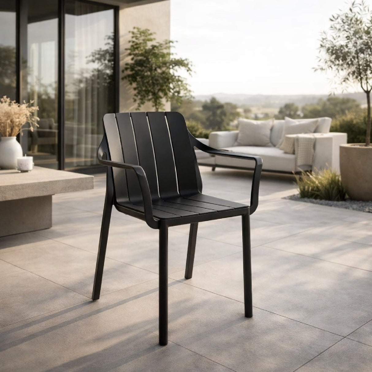 Slatted Outdoor Monobloc Armchair | Oroa.com